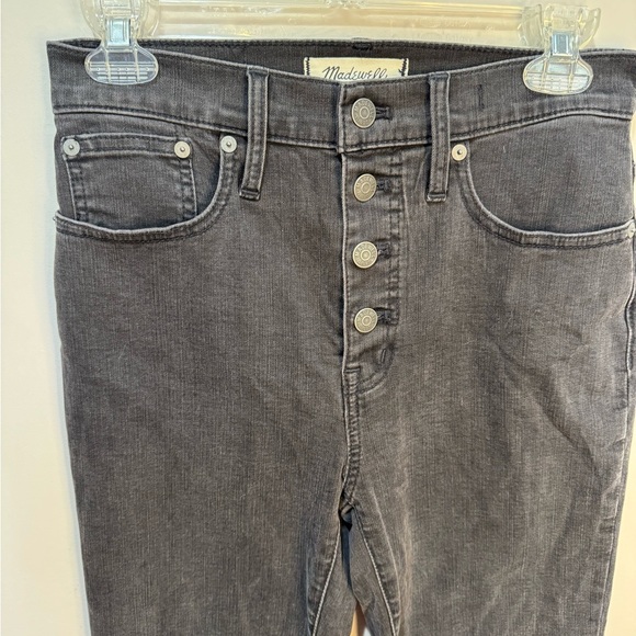 Madewell‎ Cali Demi Boot Jeans sz 26 Button Fly Black - Picture 3 of 9